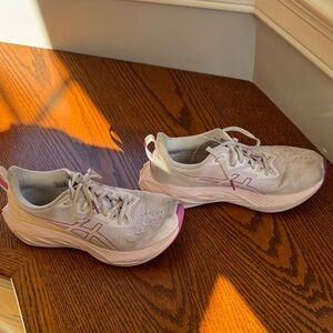 Asics Women's Athletic Shoes in White and Pink